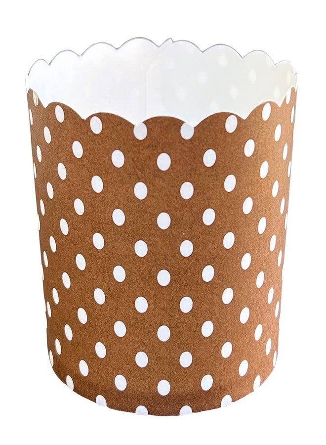 BAKE-IN-CUP Paper Baking Cups (Polka Dots), Greaseproof Disposable Cupcake Liners (Chocolate Brown, Large Cups (50-Pack)) - Image 2