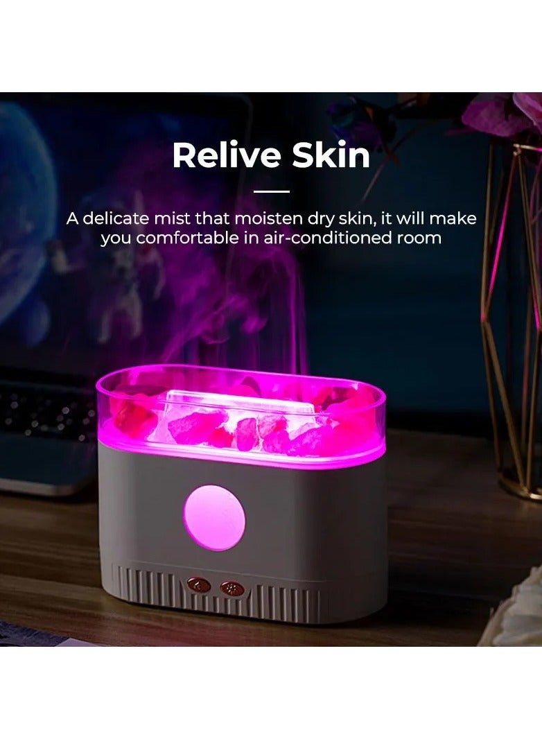 Salt Lamp Aroma Diffuser 200ML Large Capacity Water Tank 4 Colors Essential Oil, Steam Generator Electric Scent For Home And Bedroom  - Image 3