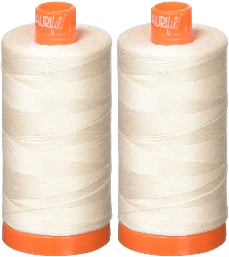 2-Pack - 50WT - Oyster (2405) Solid - Mako Cotton Thread - 1422 Yards Each