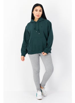 adidas Originals Women Sportswear Fit Long Sleeve Outdoor Hoodie, Green  - Image 4
