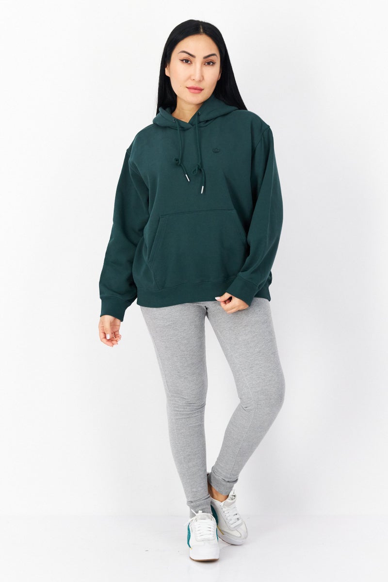 adidas Originals Women Sportswear Fit Long Sleeve Outdoor Hoodie, Green  - Image 4
