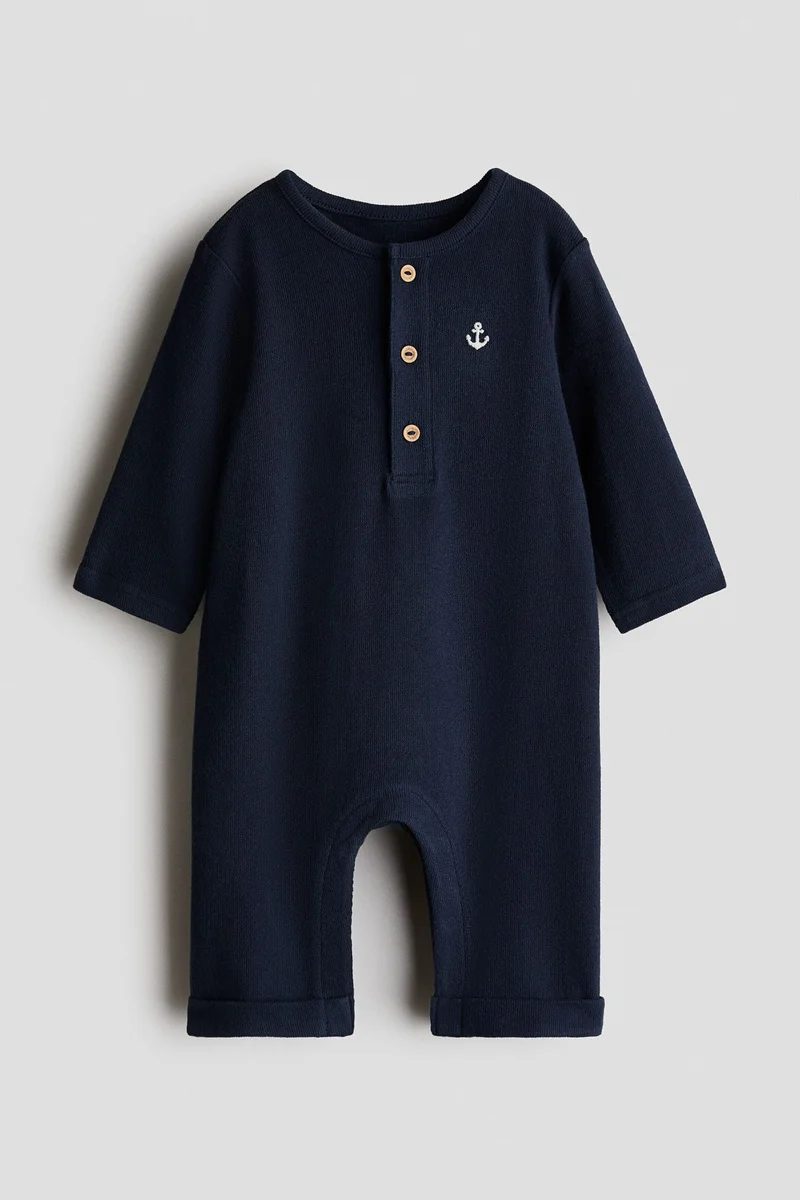 H&M Cotton jersey romper suit