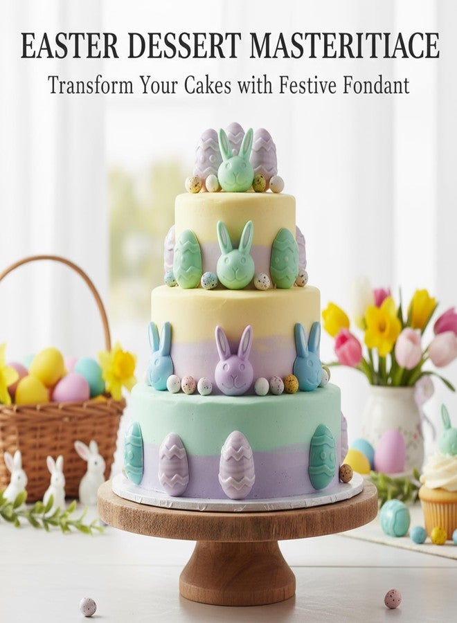 Fchil Easter Bunny and Egg Silicone Molds, 24-Cavity Rabbit Egg Baking Tray for Fondant Chocolate Candy Making Holiday Cupcake Decorating, Set of 2 - Image 5