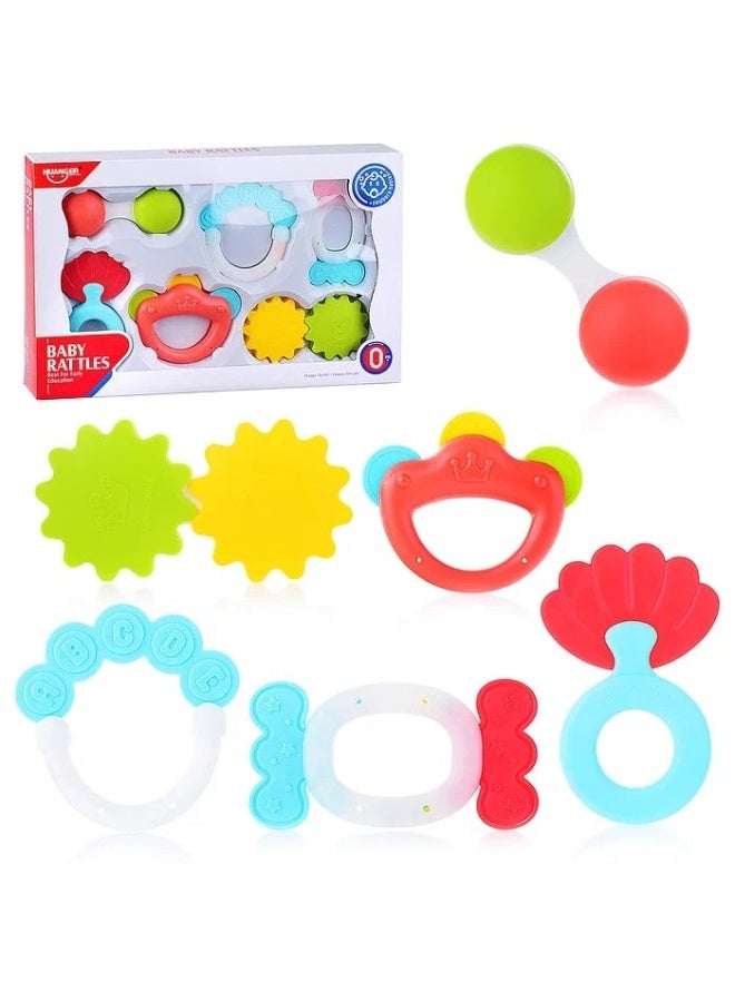 HUANGER Baby Rattles Set – 6 Pieces, Safe Sensory & Early Development Toys - Image 3