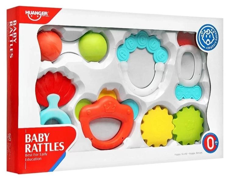 HUANGER Baby Rattles Set – 6 Pieces, Safe Sensory & Early Development Toys - Image 1