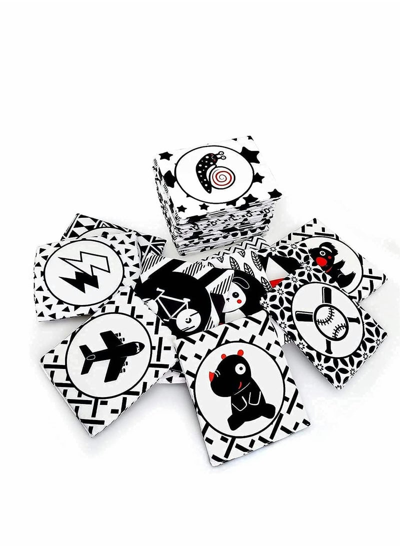 Generic Black and White Baby Intelligence Fun Letter Card Portable Set Cloth Book Early Educational Toys Perfect for Baby Shower Gift  - Image 1