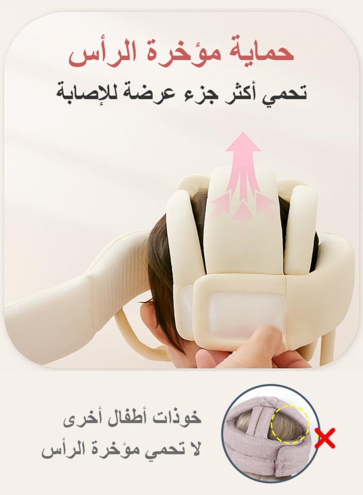 BBMORE Baby Helmet, Baby Head Protector Adjustable for Crawling Walking, Baby Head Cushion Bumper Bonnet, Breathable Protective Helmet, 360° Protection for Toddlers, Cute Rabbit Design - Image 2