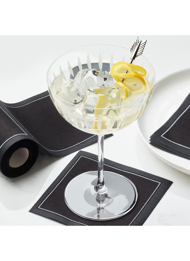 Cotton Cocktail Napkin - 4.3 x 4.3 in - 50 units per roll - Black - pzsku/ZE6FA7ECC461511FA9BF4Z/45/_/1731414876/5dd2f6a5-52e8-4690-aa86-b4ba6dcebcb4