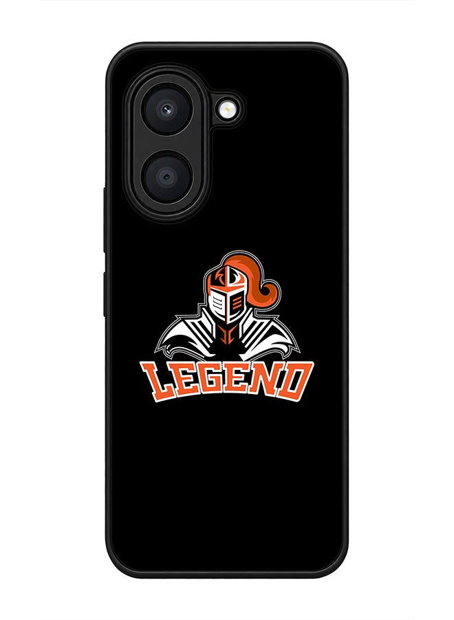 Stylizedd Rugged Case for Honor X7e 4G / Play 80 Plus 5G- Slim Fit Hybrid Rubber Cover Legend Knight - Image 1