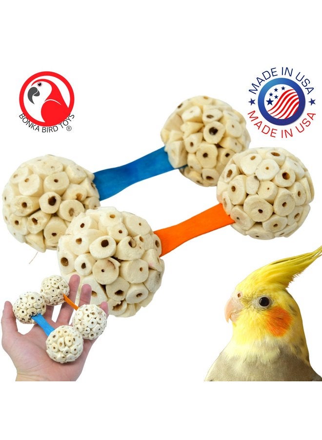 Bonka Bird Toys Bonka Bird Toys 2965 Pk2 Sola Dumbell Parrot Foot Talon Cage Toy, Conure, Quaker, Caique, and Similar Breeds - Image 2