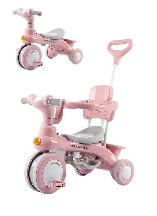 Arabest Children Bike, Kids Tricycle with Guardrail, Toddler 3 Wheel Stroller for Boys and Girls Ages 1-6 Years  - Image 1