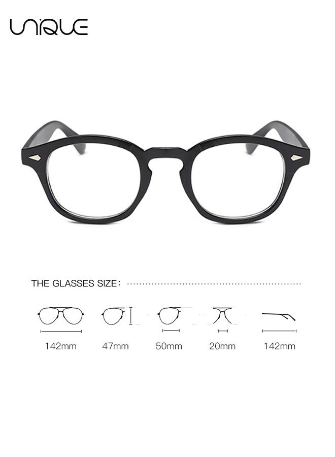 Unique Glasses - Blue Light Blocking Glasses - Black Frame Glasses - Women's Men's Computer Reading/Gaming/TV/Mobile Phone Glasses, Anti-Eye Fatigue - No Power Glasses (Black) - Image 2