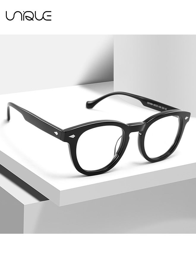 Unique Glasses - Blue Light Blocking Glasses - Black Frame Glasses - Women's Men's Computer Reading/Gaming/TV/Mobile Phone Glasses, Anti-Eye Fatigue - No Power Glasses (Black) - Image 4