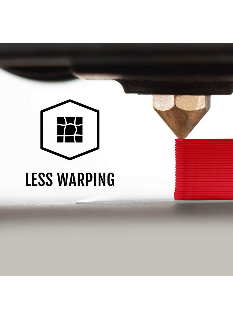 HATCHBOX HATCHBOX 1.75mm Red PLA 3D Printer Filament, 1 KG Spool, Dimensional Accuracy +/- 0.03 mm, 3D Printing Filament  - Image 5
