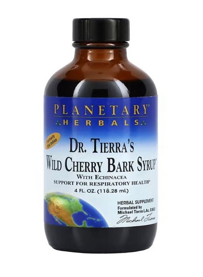 PLANETARY HERBALS Dr. Tierras Wild Cherry Bark Syrup 4 fl oz 118.28 ml - Image 1