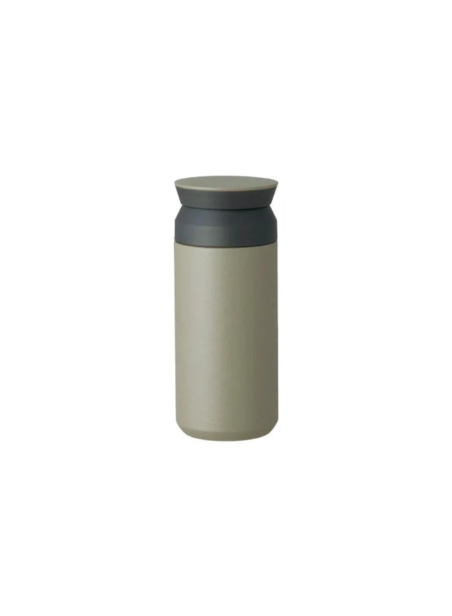 Kinto Travel Tumbler Double Wall Vacuum Insulated Stainless Steel Mug 350ml Khaki - Image 1