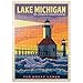 MyPuzzle.com MyPuzzle Great Lakes Lake Michigan Vintage Poster Premium 500 Piece Jigsaw Puzzle for Adults - Image 2