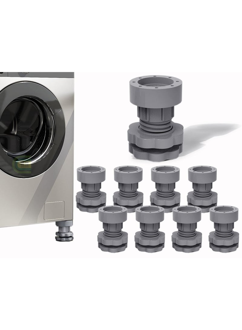 SYOSI Anti Vibration Pads for Washing Machine, 8Pack Adjustable Shock Noise Cancelling Washer Dryer Isolation Pad - Non-slip, Noise Cancelling, Anti-Slip Rubber Feet Pad Stabilizer, Fits Most Models - Image 1