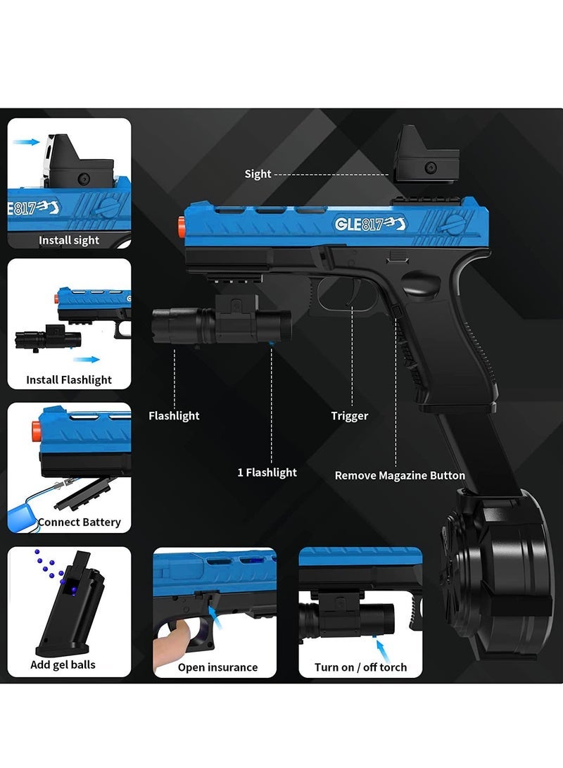Moonmen Electric gel Balls Blaster Gle817 Pistol Toy Gun Hydrogel Impact Game/Hydroge - Image 4