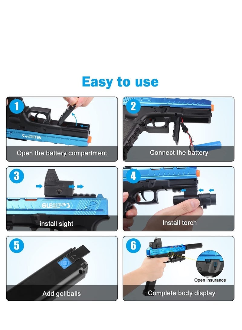 Moonmen Electric gel Balls Blaster Gle817 Pistol Toy Gun Hydrogel Impact Game/Hydroge - Image 5