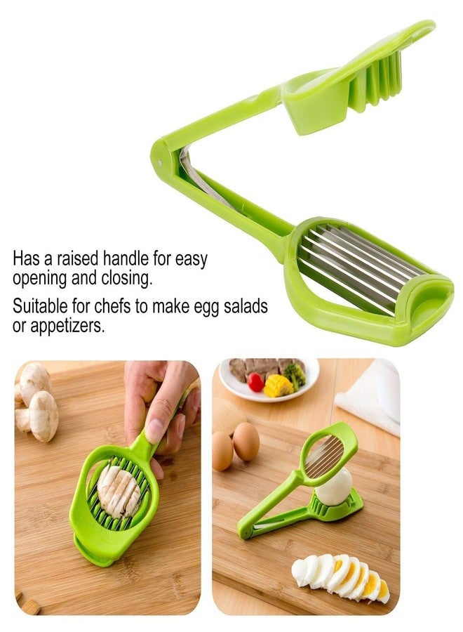 Beufee Egg Cutter, Hard Boiled Eggs Slicers Handheld Fruit Divider Vegetable Slicing Tool for Mushroom Strawberry Cherry Tomato Kiwi Kitchen Gadgets - Image 3