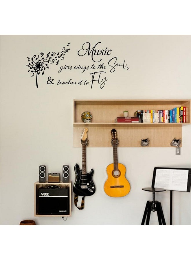 Fencosyn Music Gives Wings to The Soul and Teaches It to Fly- Waterproof Removable Vinyl Wall Sticker Decal for Music Room or Kids Room Home Decor - Image 2