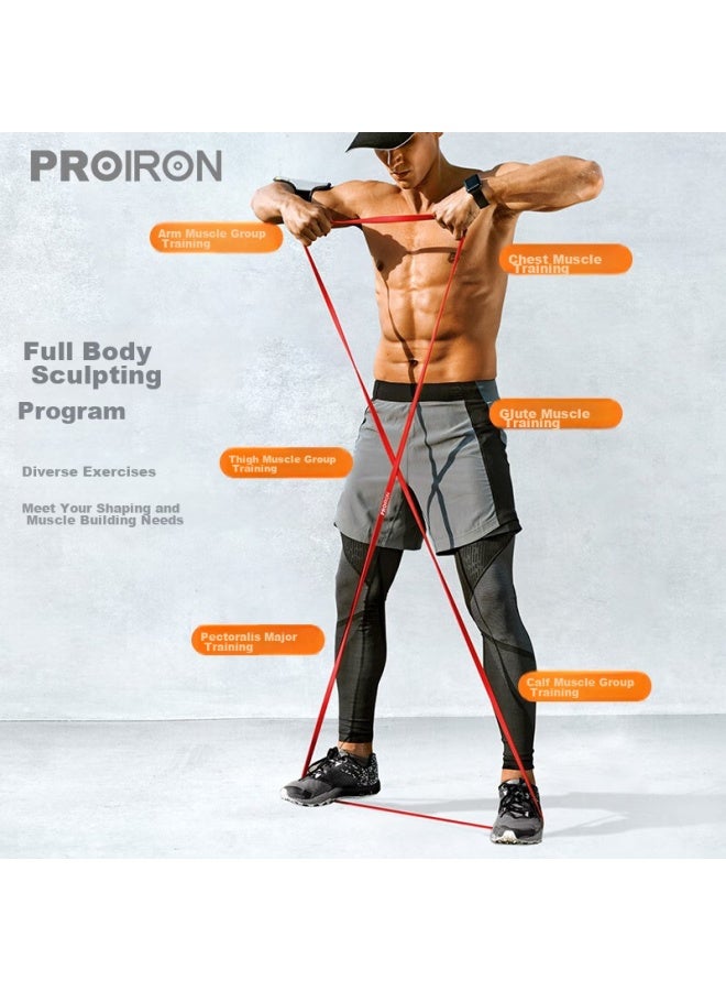PROIRON Proiron Pull-up Assist Band, Elastic Band For Leg Exercises, Middle School Physical Test Bar Support Band, Black Resistance 45-75 Lbs - Image 1