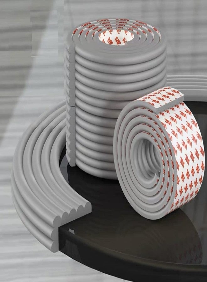 OLWICK شريط حماية الحواف والزوايا من OLWICK® قطعة واحدة من الفوم عالي الكثافة بطول مترين + قطعتان من واقيات أصابع الأطفال للأبواب (رمادي) - Image 2