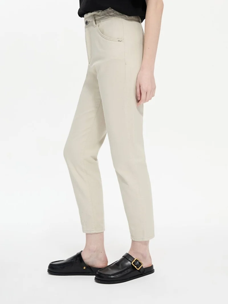 LTB Calissa B High Waist Skinny Leg High Rise Paper Bag Trousers