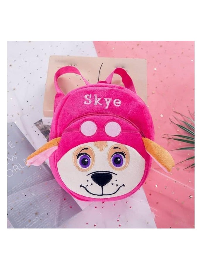 UKR UKR Soft Plush Kids Backpack – Cute Cartoon Puppy Design for Boys & Girls | Toddler Backpack for Kindergarten Ages 1-4 (23*23*13cm)  - Image 3