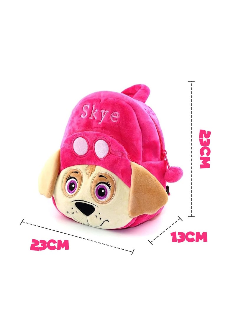UKR UKR Soft Plush Kids Backpack – Cute Cartoon Puppy Design for Boys & Girls | Toddler Backpack for Kindergarten Ages 1-4 (23*23*13cm)  - Image 4