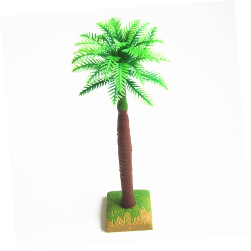 10Pcs Miniature Coconut Tree Model Green Plastic Palm Trees For DIY Tabletop Landscape Decor - Image 5