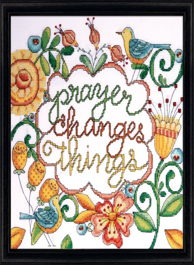 Tobin DW2793 Heartfelt Prayer Counted Cross Stitch Kit, 10 by 10-Inch, 14 Count