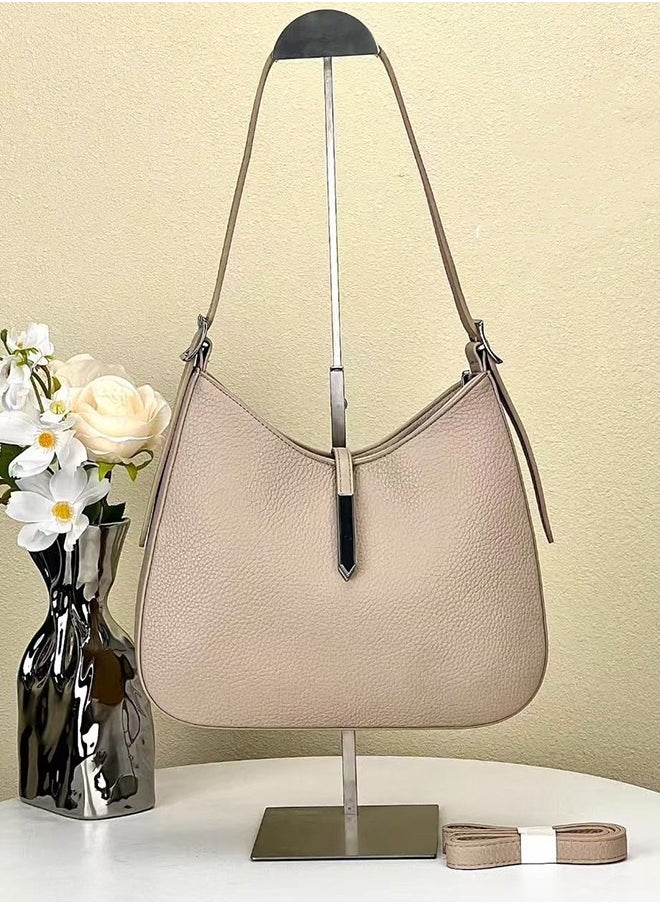 JCB CHIC Women Magnetic Closure Crossbody Bag  Shoulder Bag Tote Bag with Multi-Pocket Handbag Adjustable Strap Hobo Bag Messenger Bag for Work Travel (1137 Apricot Grey)  - Image 1