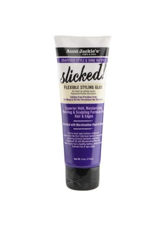 Aunt Jackie's Aunt Jackie's Grapeseed Style and Shine Recipes Slicked Flexible Hair Styling Glue, Superior Hold, 4 Ounce  - Image 1