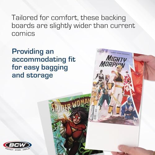 BCW Current Comic Book Backing Boards  2 Pack 100 Total  24 pt Coated Buffered with 3 Calcium Carbonate  Precision Cut for Current Comic Bags  Comic Book Boards for LongTerm Storage - Image 4