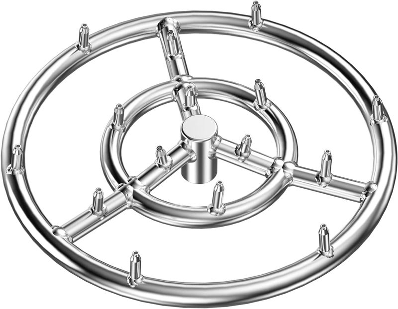 Skyflame 12-Inch Round Stainless Steel Fire Pit Jet Burner Ring - High Flame - Image 1