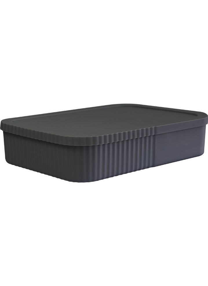 Devigo 6 Liter Slim-Wide Storage Box with Lid - Office and Stationery Organizer, Multi-Purpose Use  - Image 1
