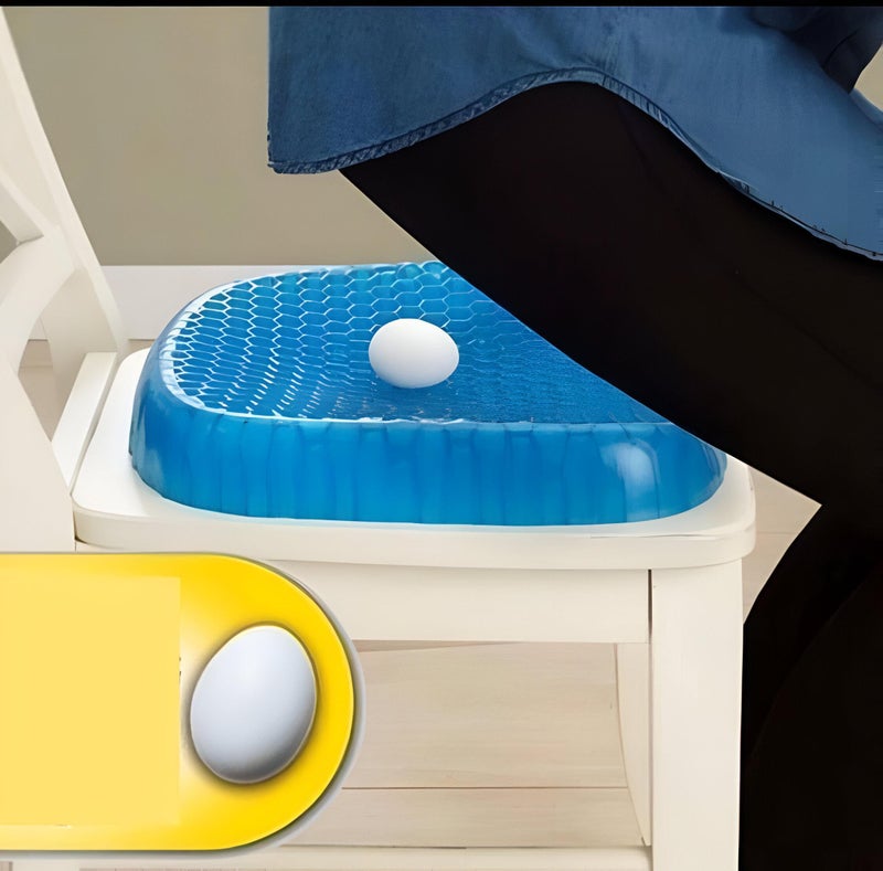 High Quality Gel Seat Cushion, Office Chair Pad for Car Wheelchairs, Double Thickened Pressure Relief Seat Cushion, Long Sitting Cushion with Anti-Slip Cover for Comfort - Image 5