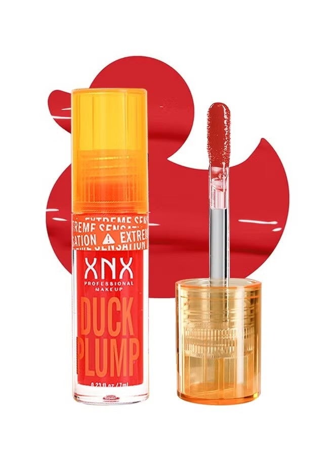 أكس أن أكس Duck Plump Lip Plumping Lacquer, زيت الشفاه الدهنية الشفاه الزجاج, جليتر شين بريمير الشفاه واضحة سقوط الشفاه لمعان, الصبغة العالية لا لمعان الشفاه اللصق, الشفاه Plumper لمعان جعل الشفاه اكمل - Image 1