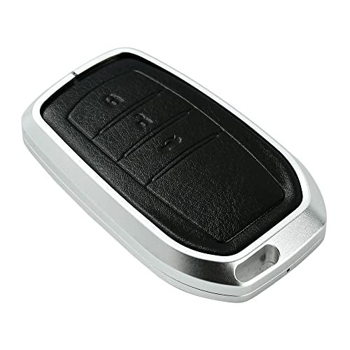 KMH Aluminium Alloy with Leather Car Key Cover Compatible for Toyota Fortuner | Fortuner Legender | Innova Hycross 3 Button Smart Key - Image 2