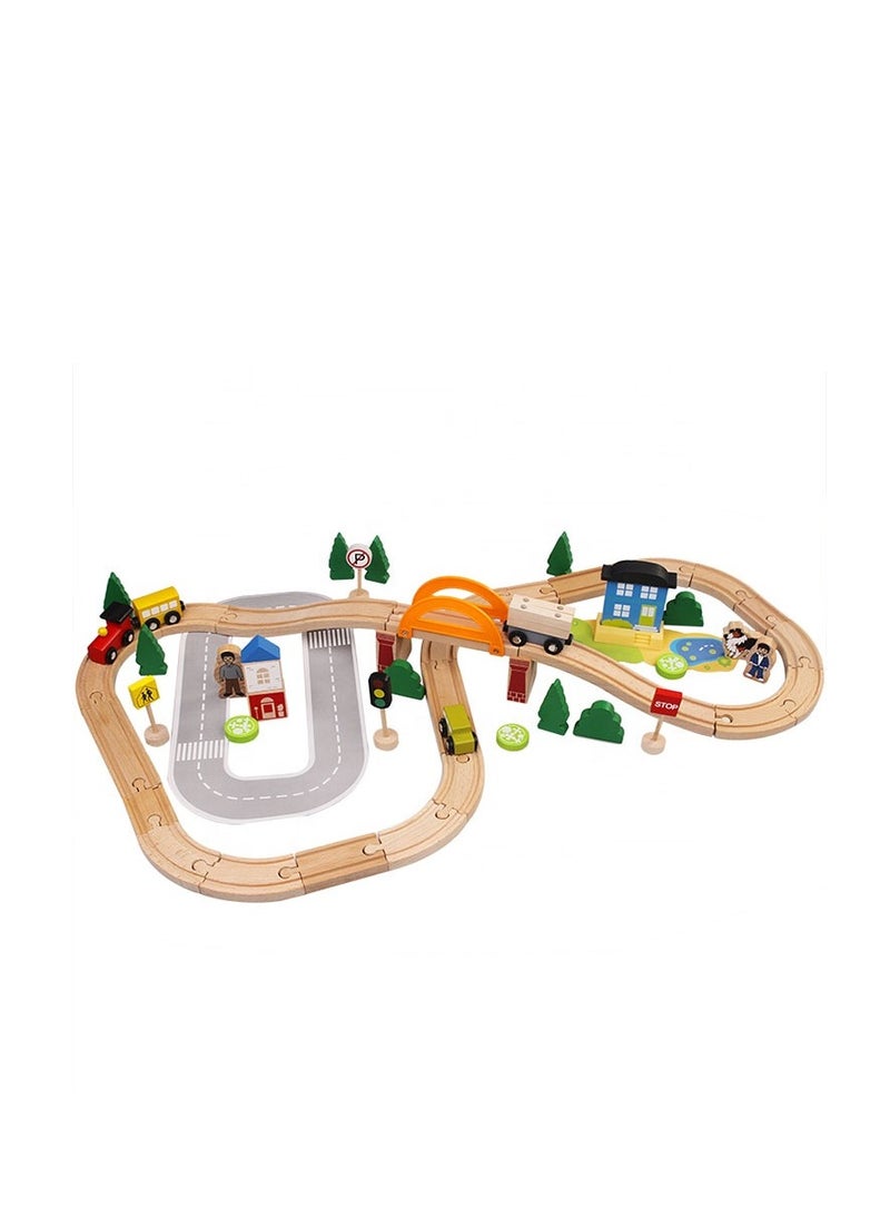 Factory Price Jason Wooden Complete Imperial Train Set - 78 Pcs  - Image 1