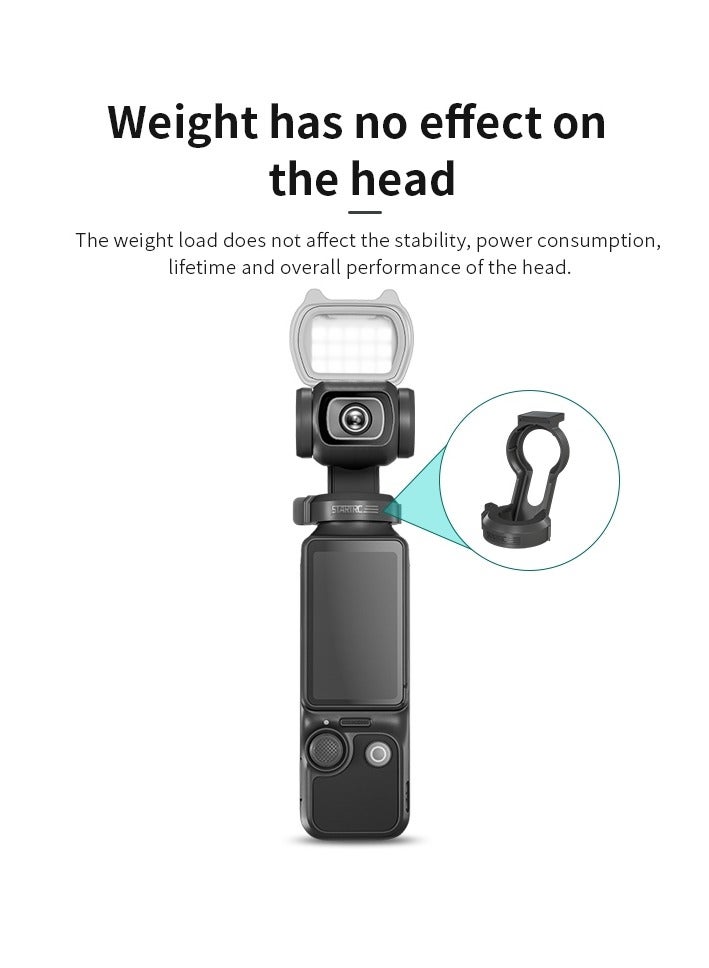 General For DJI Pocket 3 Magnetic Fill Light Set Cat Ears Tri-color White Warm Soft Light Triple Mode Single & Double Light Retainer Clip Action Camera Accessories  - Image 2