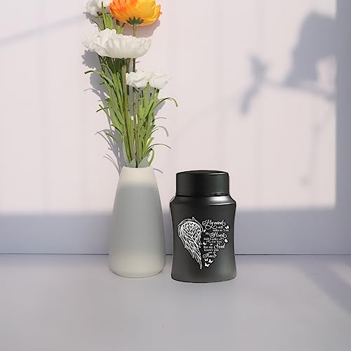 BRUKUSUR Stainless Steel Mini Cremation Urn - 4.5 Inches Small Keepsake Urn for Human Ashes - Image 5