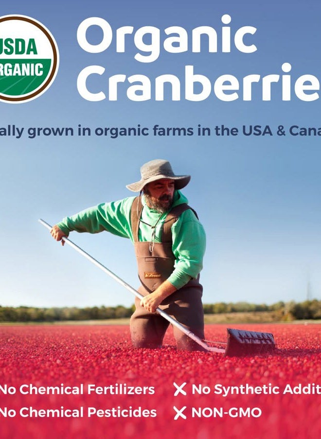 PURE CO Organic Cranberry Pills - 50:1 Concentrate Equals 25,000mg of Fresh Cranberries (Vegan) for Urinary Tract Health & Kidney Cleanse - Cranberry Pills for Women - UTI Support Supplement - 60 Capsules - Image 4
