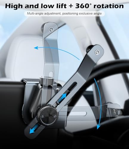 CloudValley Phone Mount for Tesla Model Y Juniper 3 Highland ModelY 3 Magnetic Metal Car Holder Adjustable Extendable No Glue Required Universal 17mm Ball Joint Compatibility - Image 3