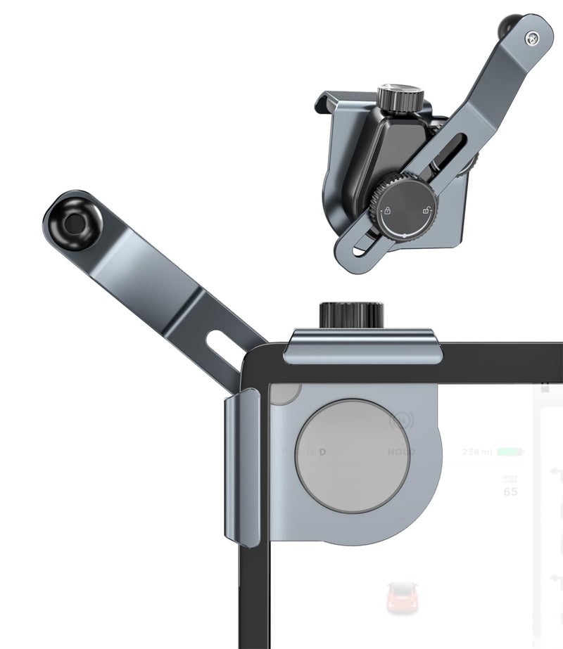 CloudValley Phone Mount for Tesla Model Y Juniper 3 Highland ModelY 3 Magnetic Metal Car Holder Adjustable Extendable No Glue Required Universal 17mm Ball Joint Compatibility - Image 2