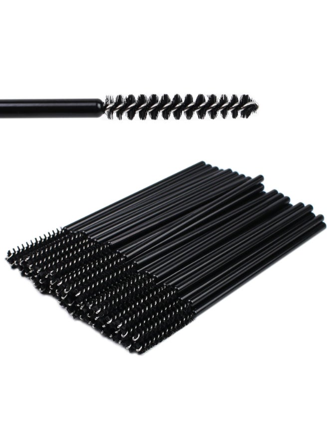 SenRocc Mini Disposable Skinny Mascara Wands 50pcs Micro Eyelash Brush Small Makeup Brush Applicators Eyebrow Spoolies SkinnyPBlack50 - Image 2