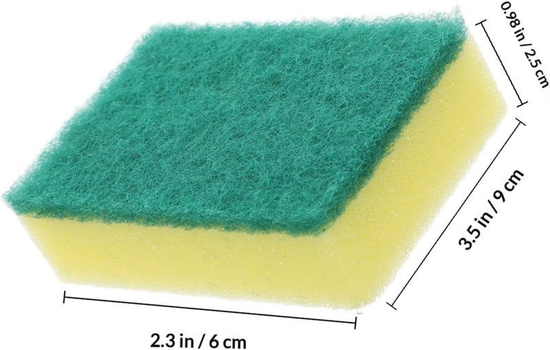 DOITOOL 100pcs Kitchen Cleaning Sponges Heavy Duty Scrubbing Pads for Dishes Pots Pans and Surfaces Sponge Pads for Sink and Kitchen Use - Image 2