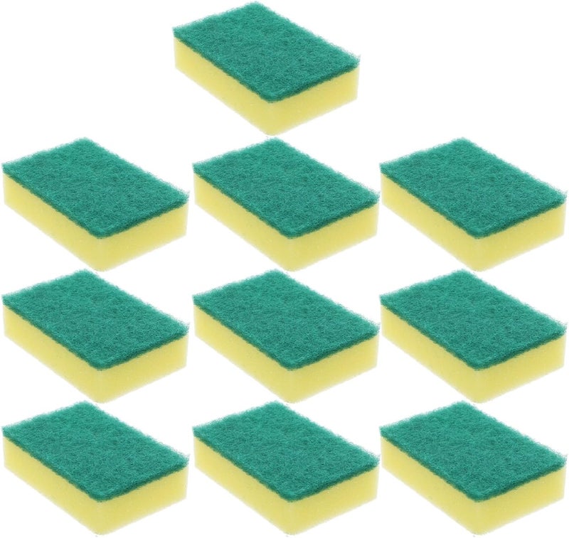 DOITOOL 100pcs Kitchen Cleaning Sponges Heavy Duty Scrubbing Pads for Dishes Pots Pans and Surfaces Sponge Pads for Sink and Kitchen Use - Image 1